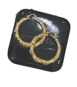 Bamboo Hoop Earring