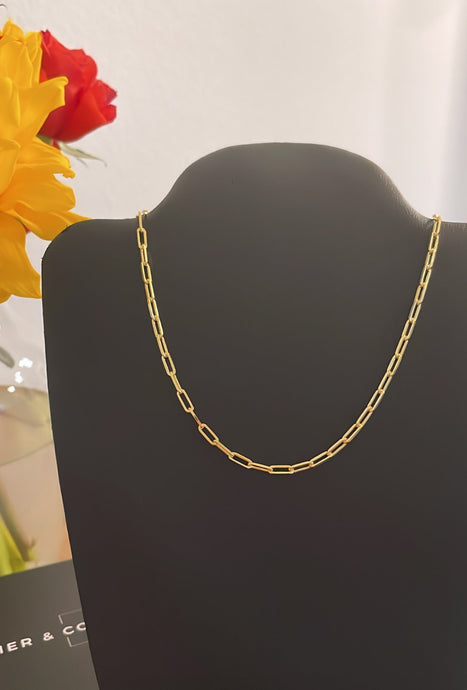 Dainty Paper Clip Necklace