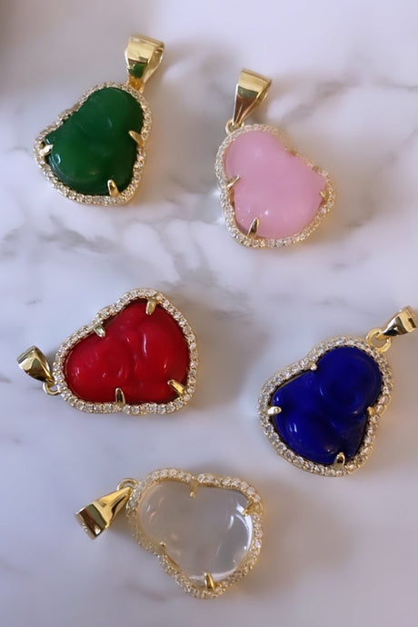 Mini Cz Color Buddha Necklace
